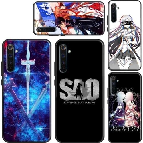 Sword Art Online Case For OPPO Realme 8 Pro 6 7 Q3 Pro C3 C11 C15 C21 GT OnePlus 8 Pro 9 Pro 7T 8T 9R Cover