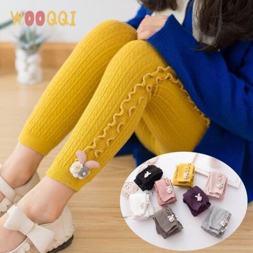 Childrens Socks with Side Wood Ears Girls' Elastic and Western-style Bottoming Pantyhose Baby Girls