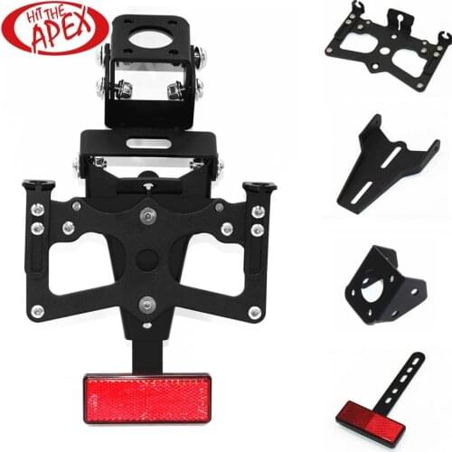For YAMAHA YZFR6 YZF R6 2006-2015 Adjustable Fender Rear Plate Bracket License Plate Holder with Reflector Matte Black
