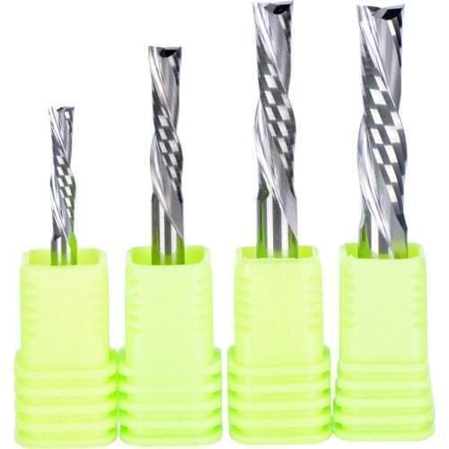 50Pcs 4mm Two Flutes Spiral Carbide DOWN Cut CNC Router Wood End Mill woodworking milling cutter