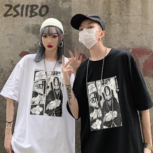 Mens tshirt Unisex Akatsuki Harajuku Cool Japanese Anime Print Short Sleeve t shirt Man Streetwear Casual T-shirt Cartoon Tops