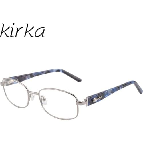 Kirka Women Vintage Mature Golden Metal Glasses Frame Women Square Clear Lens Glasses Fashion Crystal Legs High Quality