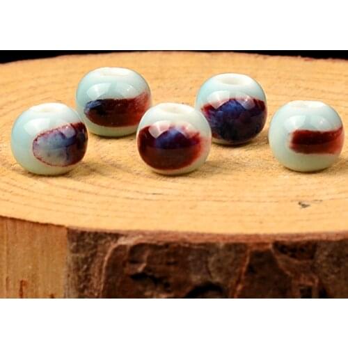 BIYBESE 6mm Chinese Ceramic Beads 13 Patterns Separated Loose Beads DIY Jewelry Bracelet Necklace Accessories