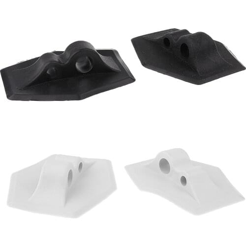 2Pcs Black/White PVC Hexagon Rope Buckle Holder Clip Deck Mount for Inflatable Boat Kayak Canoe Rubber Dinghy Accessories