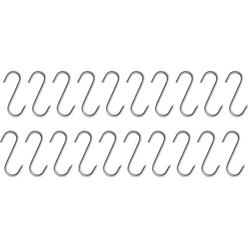 Stainless Steel Meat Hooks 20 Pcs For Hot And Cold Smoking Kitchen Baking Tools