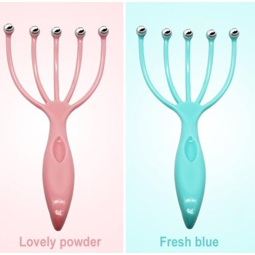 1PC Head Scalp Massager Neck Body Anti itching Flexible Massage Steel Ball Scalp Stress Relief Spa Healing Massager Brush Health