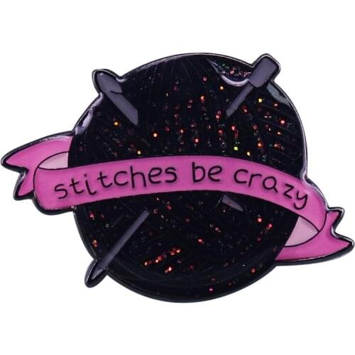 Cute stitches lovers craft badge unique jackets sewing kit decor
