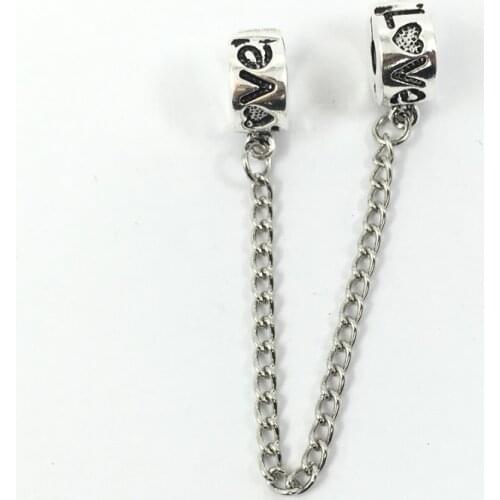 Fashion Lover Safety Chain Clips Locks Stoppes Beads Fit Charms Bracelets & Bangles