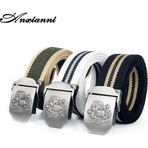 Anxianni Explosion Style Thickening Outdoor Belt Dedicated Canvas Belt Mens Belt