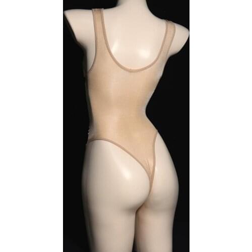 Unisex Nylons Tights Bodysuit High Cut Swimwear Penis Sheath Transparent Cosplay Swimsuit Bodystocking Sexy Hot Erotic Lingerie