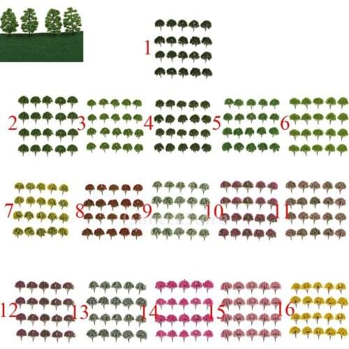 New 20pcs Plastic Simulation of Artificial Model Tree for Train Railway Model Trees Landscape Layout Scenery DIY 1:75 SA80-D006