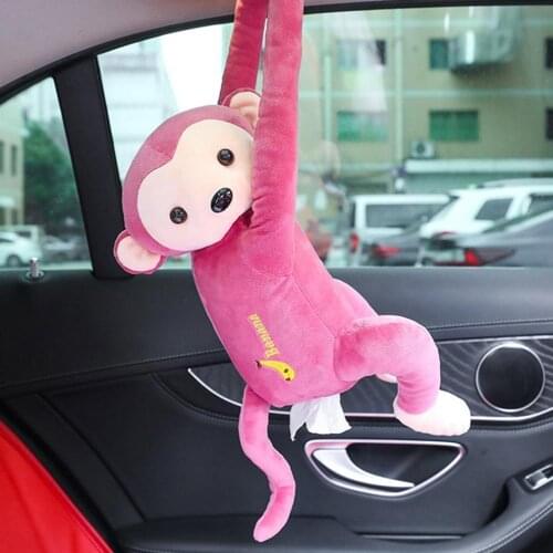 New Car Seat Back Tray Paper Towel Storage Box Car Hanging Tissue Box Cartoon Lovely Hanging Pumping Paper Towel Tray