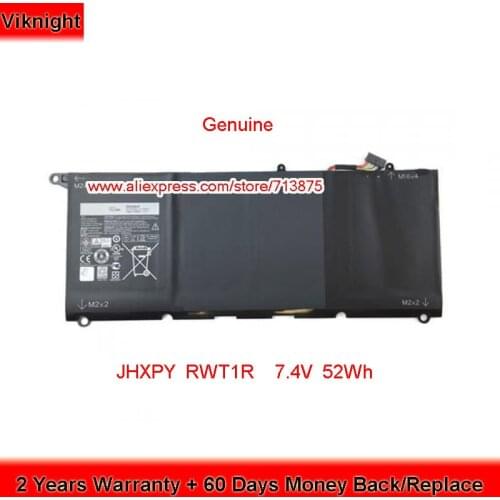 Genuine JHXPY RWT1R Battery for Dell XPS 13 9350 XPS 13 9343 13-9350-D1508G Series Laptop JD25G 7.4V 52Wh