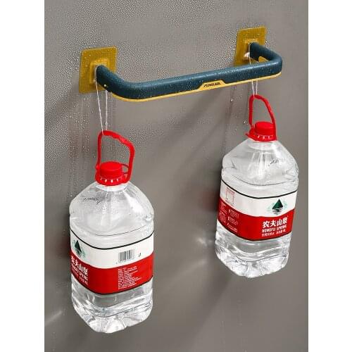 Hanging towel rack non perforated bathroom bathroom towel rod Nordic simple creative hook toilet wall hanging rack