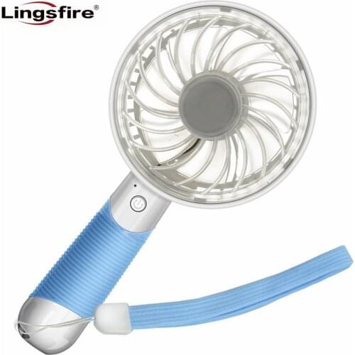 Mini Portable Handheld Fan Rechargeable Cooling USB Fan Desktop Table Fan Powered by 18650 Li Battery for Home Office Outdoor