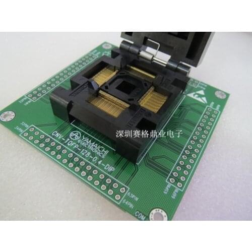 Clamshell QFP128 IC51-1284-1702 TQFP128/DIP128 0.4mm YAMAICHI IC Burning seat Adapter testing seat Test Socket test bench