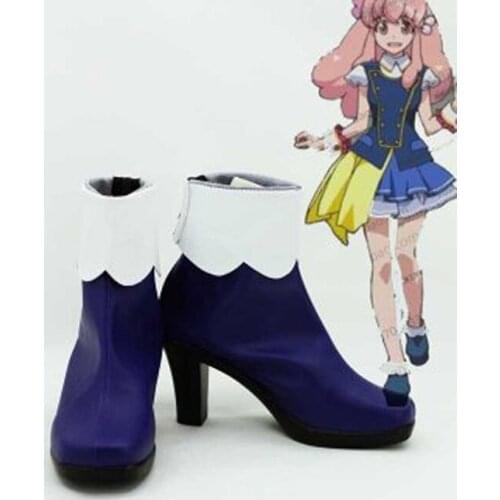 AKB0048 Orine Aida Blue High Heel Cosplay Shoes Boots For Adult Womens Halloween Party Cosplay Boots Custom Made