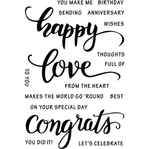 DIY Card Quote Stamps Christmas Title Halloween Paper Craft Stamps