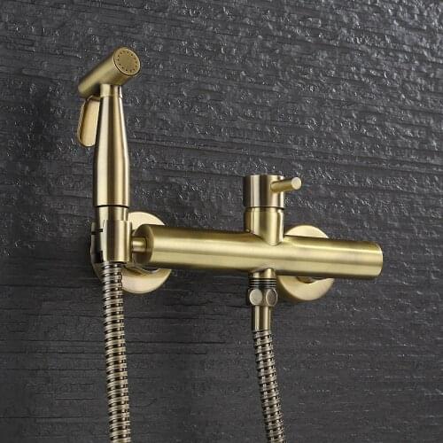 Bathroom brass Antique Bronze finished Bidet faucet toilet bidet shower set Portable bidet spray 1.5m hose hand held bidet