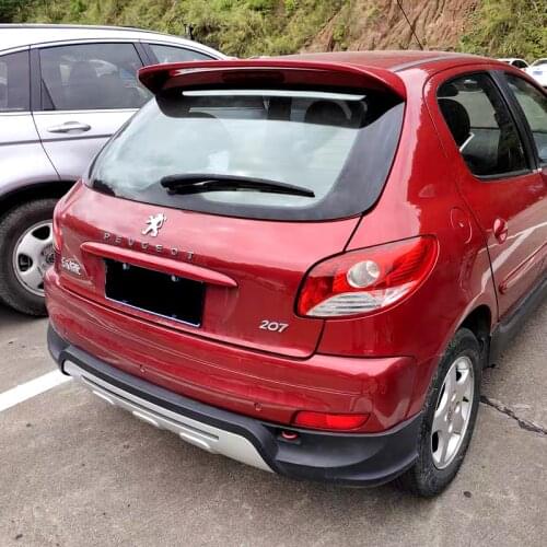 Para 2008+ Peugeot 206 207 Spoiler de Material de ABS de alta calidad coche ala trasera Primer Color Spoiler Peugeot 206 de 207