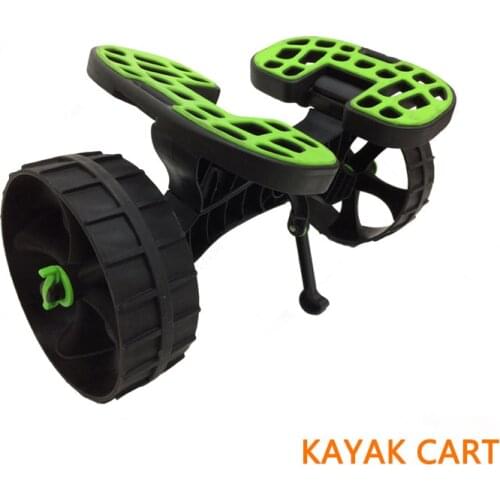 Kayak or Canoe Trolley Cart 2-Wheel Small Fishing Boat Transport Mount Car Surf Board Plastic Single Beach Board Cart Trolley