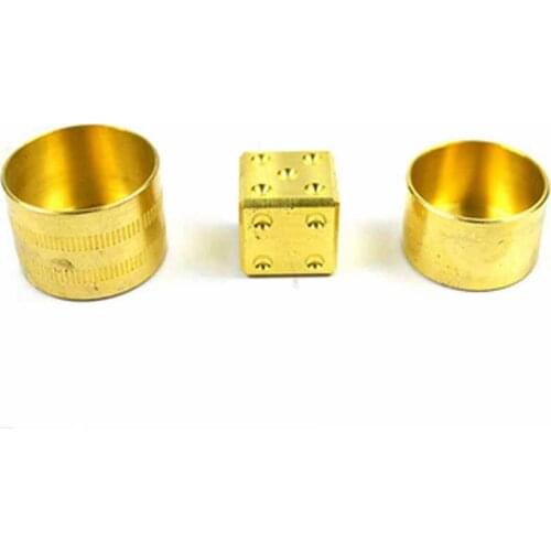 Mental Die Predicted Cypher( Brass )Magic Tricks Prediction Dice Magie Mentalism Close Up Illusion Gimmick Accessories Props