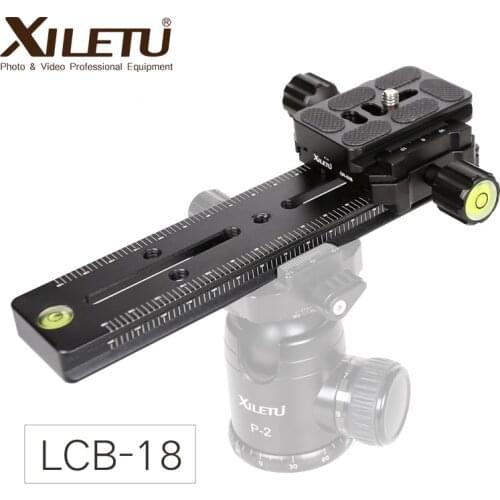 XILETU LCB-18B Track Dolly Slider Focusing Focus Rail Slider & Clamp and QR Plate Meet Arca Swiss For DSLR Camera