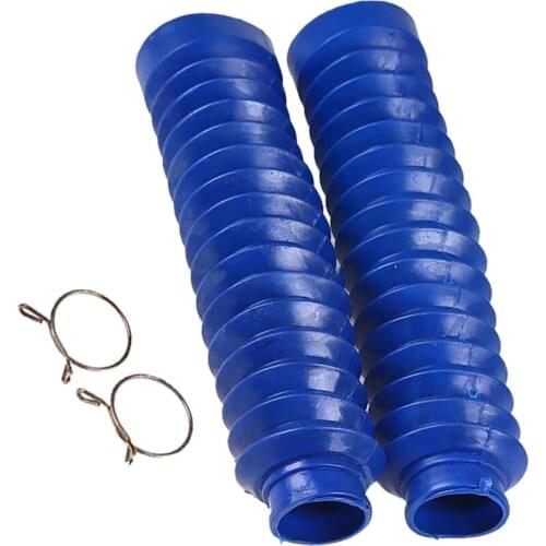 1 Pair 20.5cm Front Fork Cover Protect Shock Absorber Dust Cover Blue