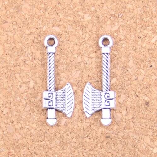 28pcs Charms ax tomahawk 27x10mm Antique Pendants,Vintage Tibetan Silver Jewelry,DIY for bracelet necklace