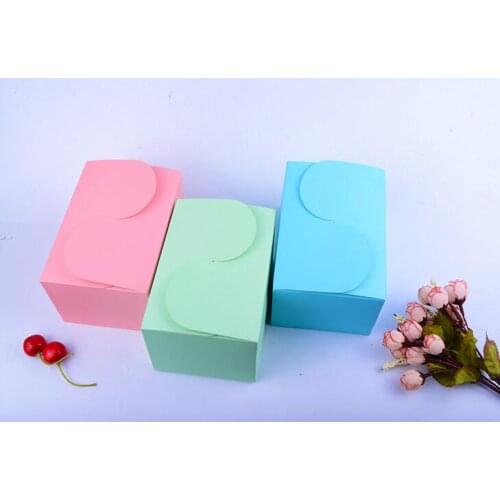 15.5*10.5*8.5cm Paper Candy Gift Paper Packing Boxes Pink Blue Cookies Cute Party Gift Chocolate Boxes Wedding Favors