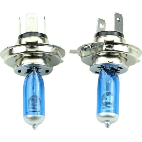 2PCS 6000K DC12V Bi-Xenon HID High Power Super White H4 55W Low Consumption Beam Headlight Bulb Light Lamps Su Car Parts#267644