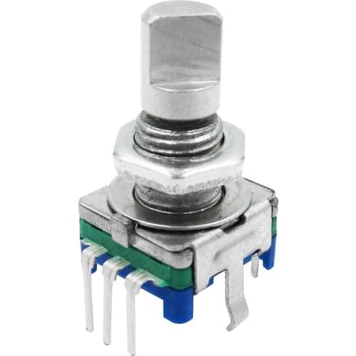 20pcs Rotary encoder,code switch/EC11/digital potentiometer,with switch,5Pin, handle length 20mm,new
