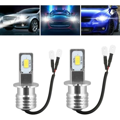 2x H3 Super White CREE LED Headlight Kit 100W 10000LM Fog Driving DRL Bulb 6000K