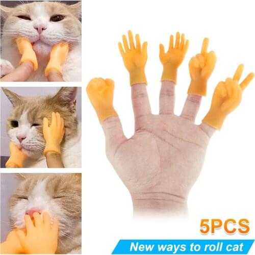 5 pcs Cartoon Funny Finger Hands Set Creative Finger Puppets Toys Of Toys Around The Small Hand Model Halloween Gift Toys