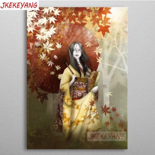 5D DIY square/round Diamond painting Japanese beauty Cross Stitch Diamond Embroidery Pattern Rhinestone J2434