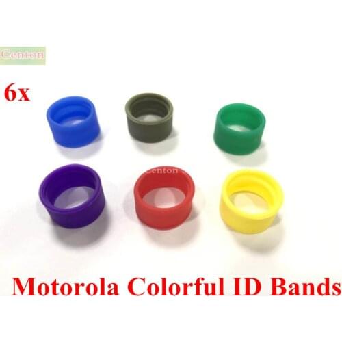 6x Color ID Bands Distinguish for Motorola Antenna XPR3500 XPR7380 XPR7550 P8668 P8268 P6600 Portable Radio Walike talkies