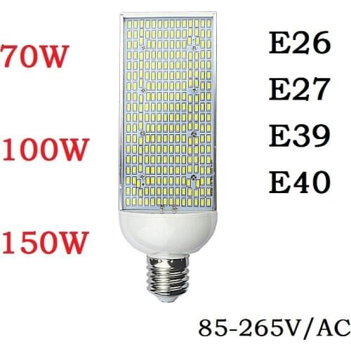 70W 100W 150W Energy saving high power Corn Bulbs E27 E26 E40 E39 street Spot lights Aluminum Lamp Warm Cold White Lighting 2pcs