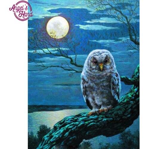 Full square drill Diamond embroidery owl on the tree 5D DIY diamond painting Cross Stitch Rhinestone mosaic decoration