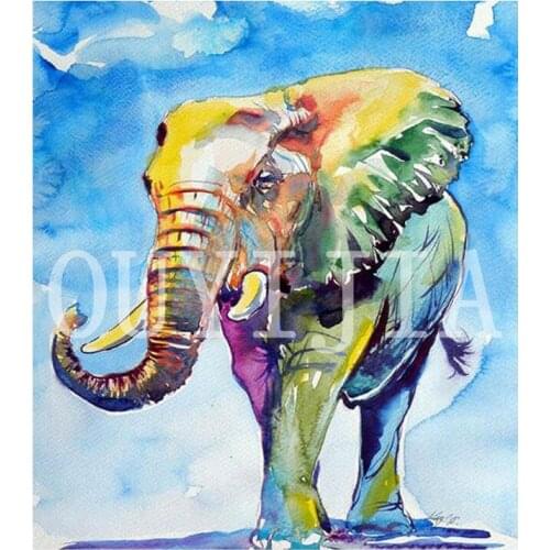 OUYIJIA5d DIY Diamond Painting Animal Elephant Full Square Round Rhinestone Embroidery Cross Stitch Craft Home Decoration