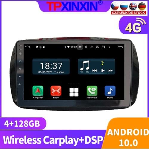 128GB Android 10.0 For Mercedes Benz Smart Fortwo 2016 Car Radio Multimedia Video Player Navigation Stereo GPS Auto 2din no DVD