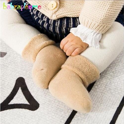Babzapleume 3Piece/3-24Months/Autumn Winter Newborn Baby Accessories Cotton Cartoon Cute Stripe Infant Girls Boys Socks BC1061