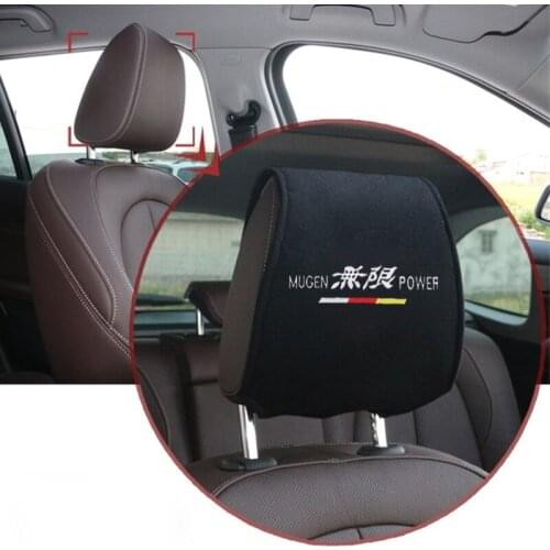 Car Headrest Covers Travel Neck Support Holder Covers for Honda Mugen Civic Accord CRV Hrv Jazz