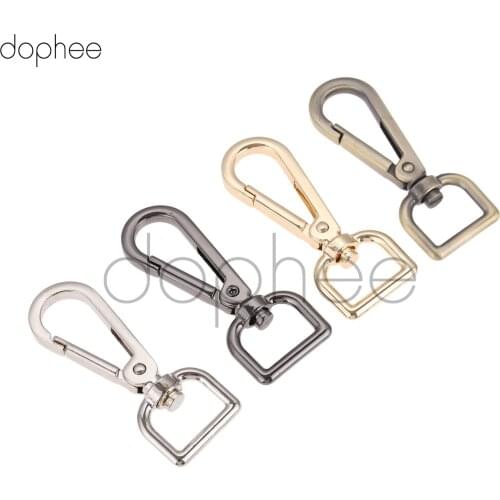 Dophee 1pc Metal Snap Hook Swivel Eye Trigger Clip Clasp For Leather Craft Bag Strap Belt Webbing