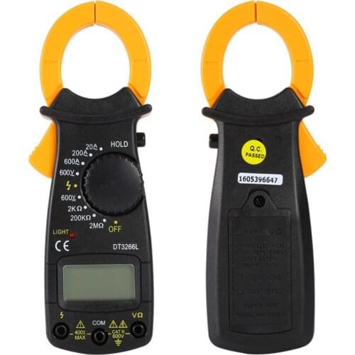 DT-3266L Digital Amper Clamp Meter Multimeter Current Clamp Pincers Voltmeter Ammeter 600A AC/DC Ohm Current Voltage Tester