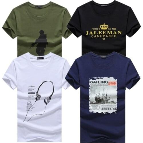 4Pcs/lot T shirts For Men New Arrival Mens T-Shirts Plus Size Fashion Summer Short Sleeve T Shirts Men Male Tee Shirts