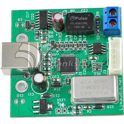 TZT TE7022 USB to SPDIF Coaxial I2S Processor Converter TE7022 Chip Support 24 bit 96K Sampling