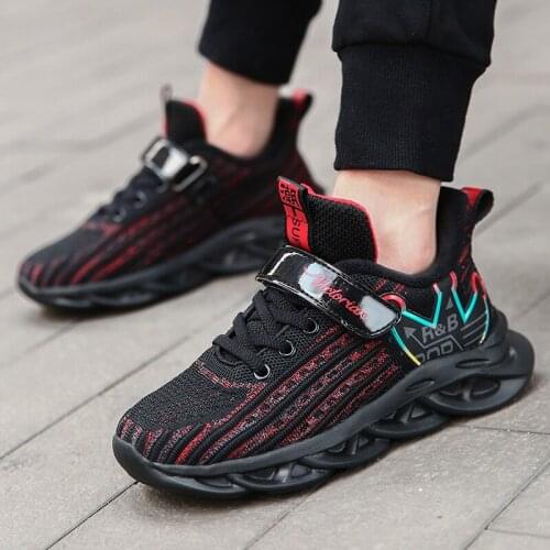 2020 Kids Running Shoes Size 27-39 For Big Boys Autumn Fashion Net surface Breathable Sports Sneakers Boys Children School Shoes