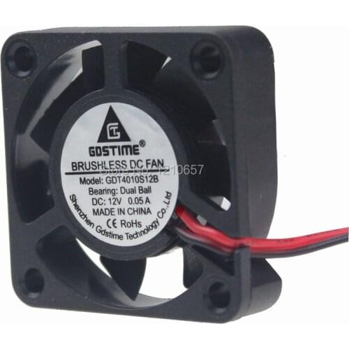 10PCS lot Gdstime 2 Pin 12V Ball Computer CPU Cooler Cooling Fan PC 4cm 40*40*10mm 40MM
