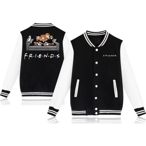 Bomber Jacket 2019 Spring Friends Tv Shows Print Boys Jacket Coat Baseball Baby Girls Jackets Fashion Cosplay Costume Hoodies