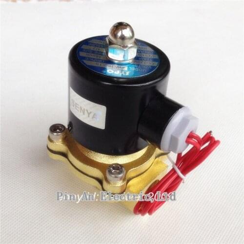 Brass Electric Solenoid Valve 2W-160-15 1/2 Inch NPT for Air Water Valve 24V NC